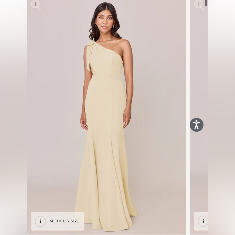 Revelry Cream One-Shoulder Gown